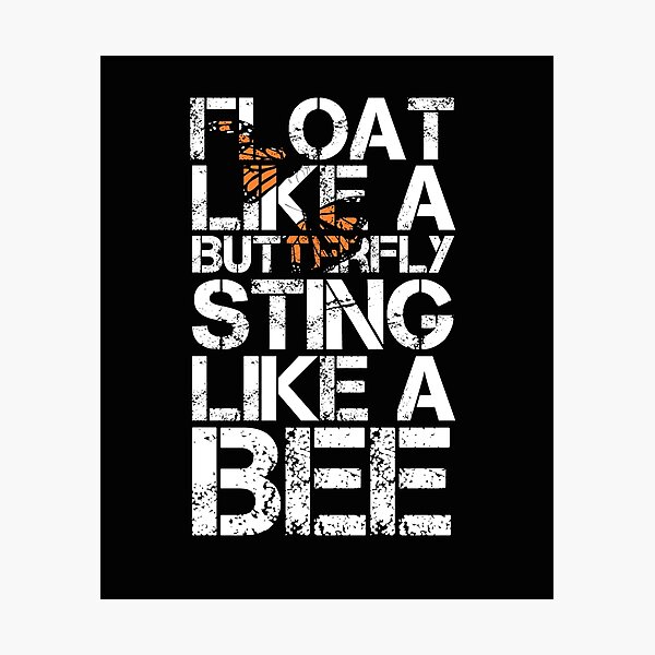 Float Like A Butterfly Sting Like A Bee Photographic Print By Elwafttos Redbubble
