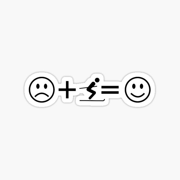 Item preview, Sad + Skiing = Happy designed and sold by Bododobird.