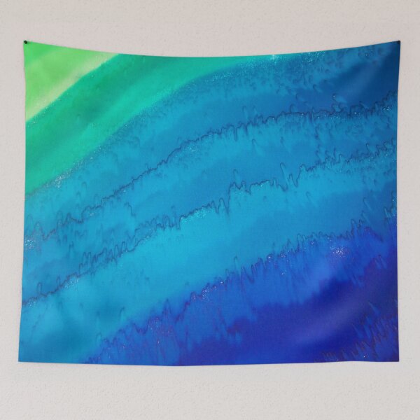 Item preview, Azul y verde sobre seda designed and sold by Boscastle.
