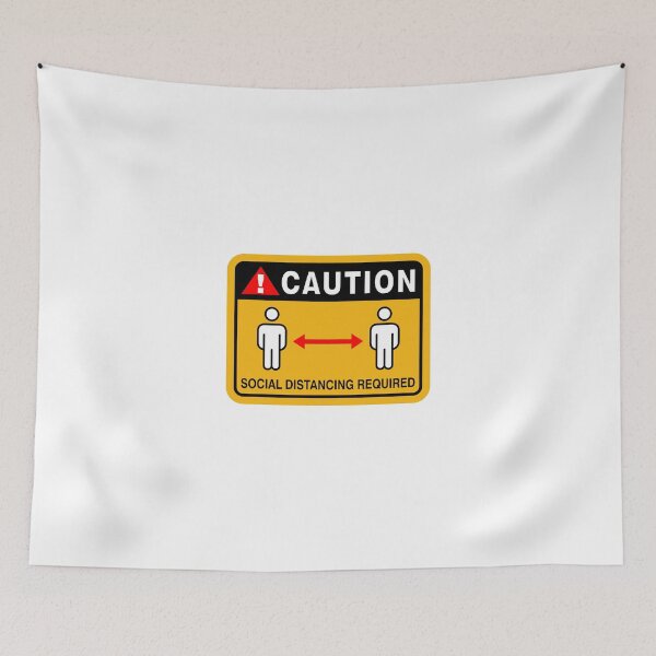 Item preview, Caution Social Distancing Sign designed and sold by mistergoodiez.