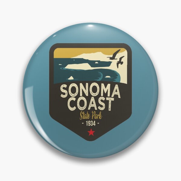 Item preview, California Treasures Badge #3 of 10 - Sonoma Coast State Park designed and sold by mp2262.