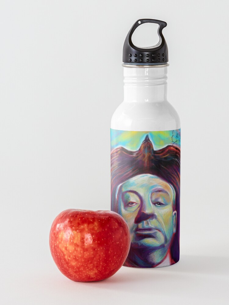 Alternate view of Alfred Hitchcock Bird Abstract - Original Art By Kraken Sky Water Bottle