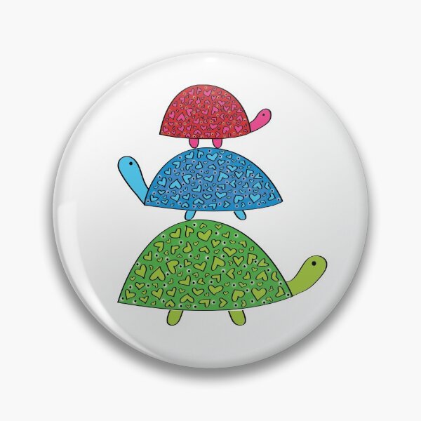 Item preview, Stacked Turtles with Heart Shells designed and sold by kookadesigns.