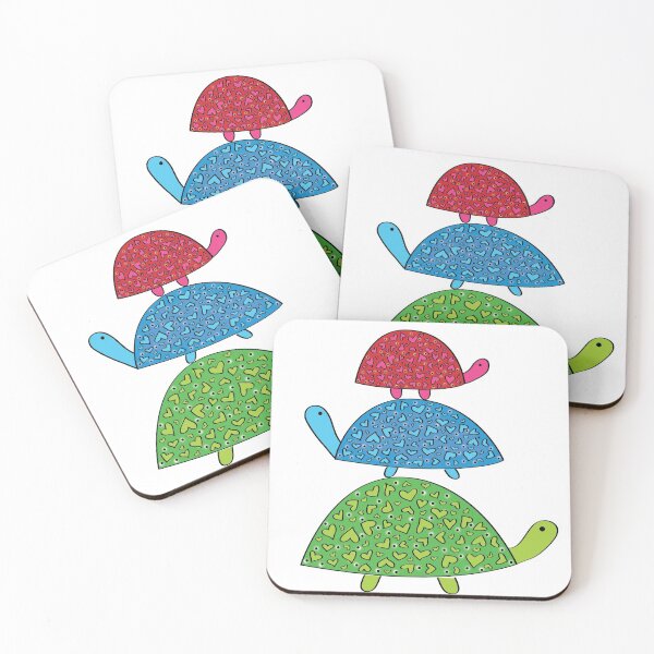 Item preview, Stacked Turtles with Heart Shells designed and sold by kookadesigns.