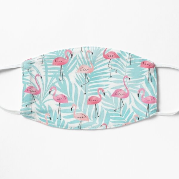Flamingo Pattern , Pink Flamingo  Flat Mask