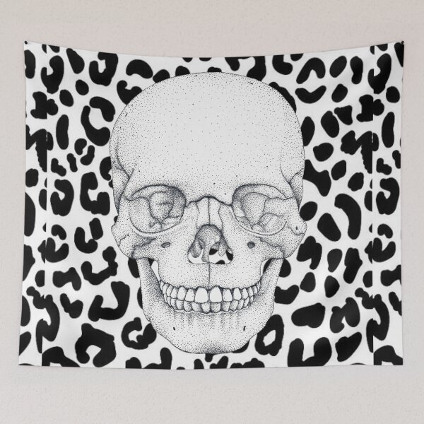 Item preview, Skull with Cheetah print Background designed and sold by Flower Magic .