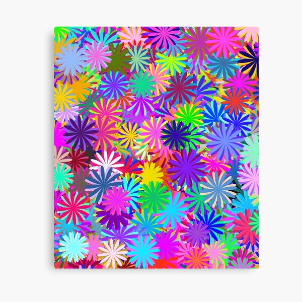 Meadow of Colorful Daisies Canvas Print