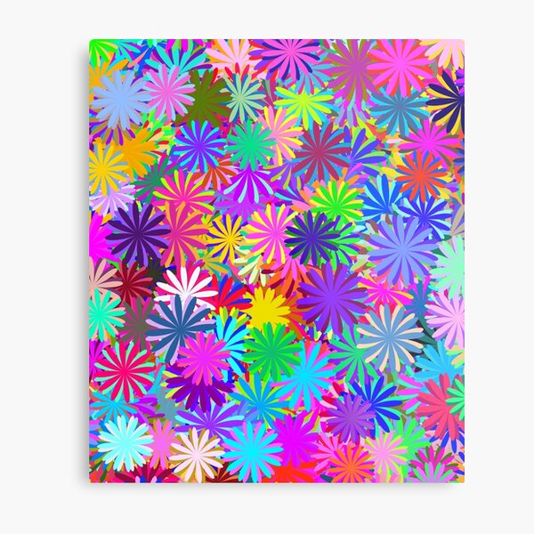 Meadow of Colorful Daisies Metal Print