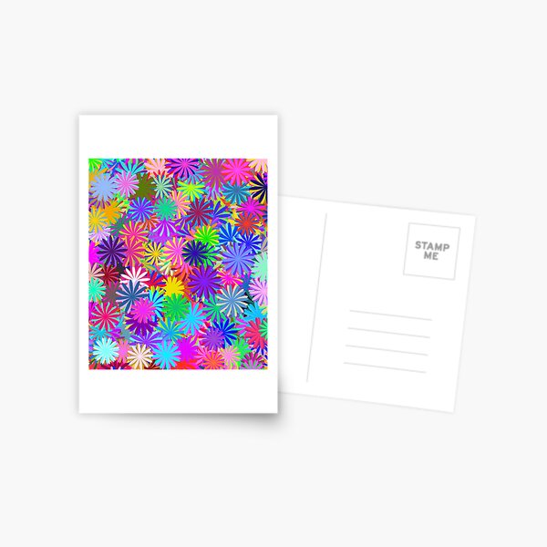 Meadow of Colorful Daisies Postcard