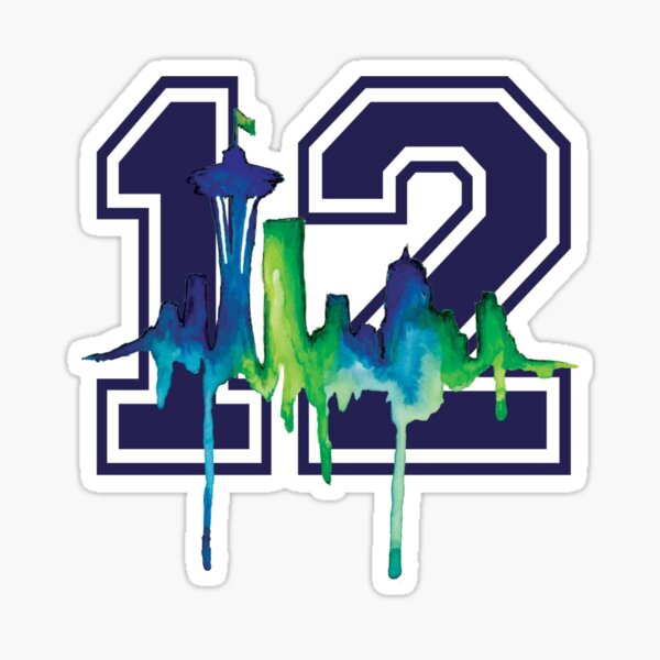 Seattle Seahawks 12th Man Art Women's T-Shirt by Olga Shvartsur