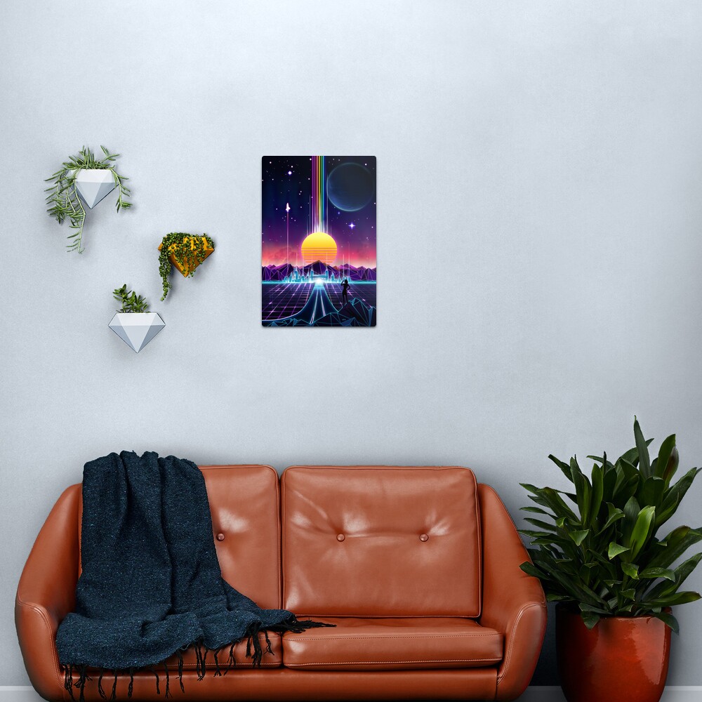 Neon Sunrise Metal Print