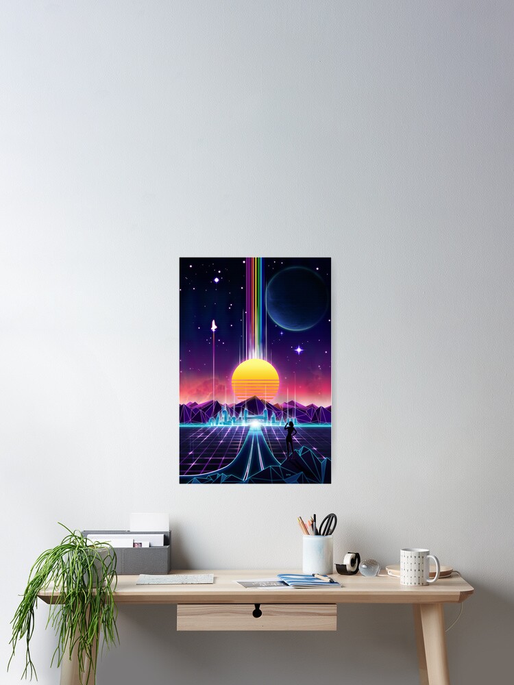 Thumbnail 2 of 3, Poster, Neon Sunrise designed and sold by forge22.