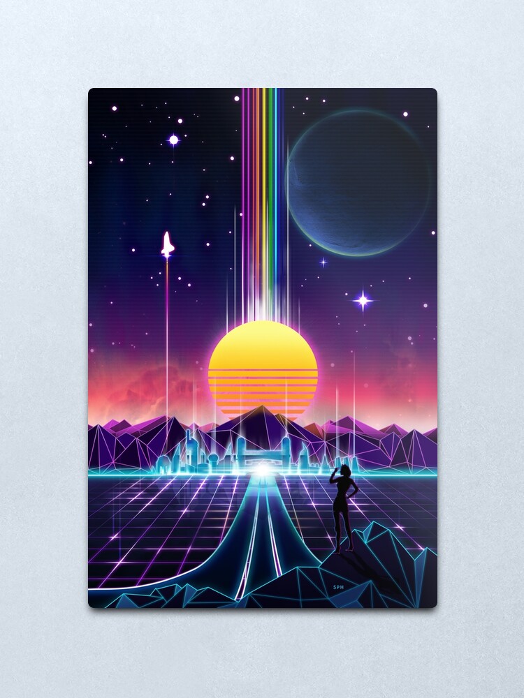 Alternate view of Neon Sunrise Metal Print