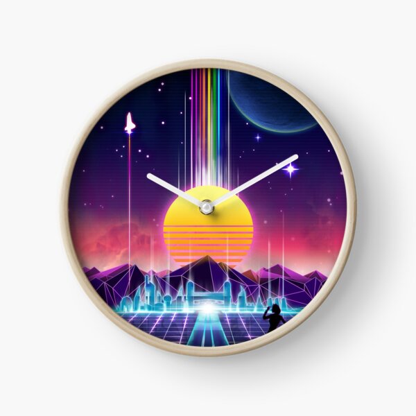 Neon Sunrise Clock