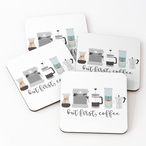 Item preview, But First Coffee (Machines) designed and sold by Sarah Burk.