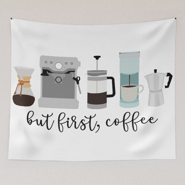 Item preview, But First Coffee (Machines) designed and sold by Sarah Burk.