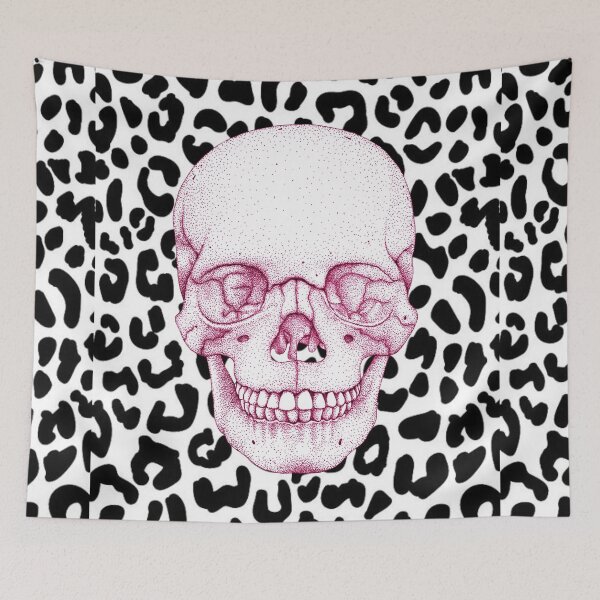 Item preview, Skull with Cheetah print background designed and sold by Flower Magic .