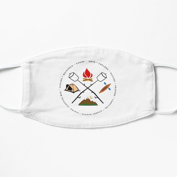 Campground Bonfire Marshmallow Rowboat Oar Lodge. Small Mask