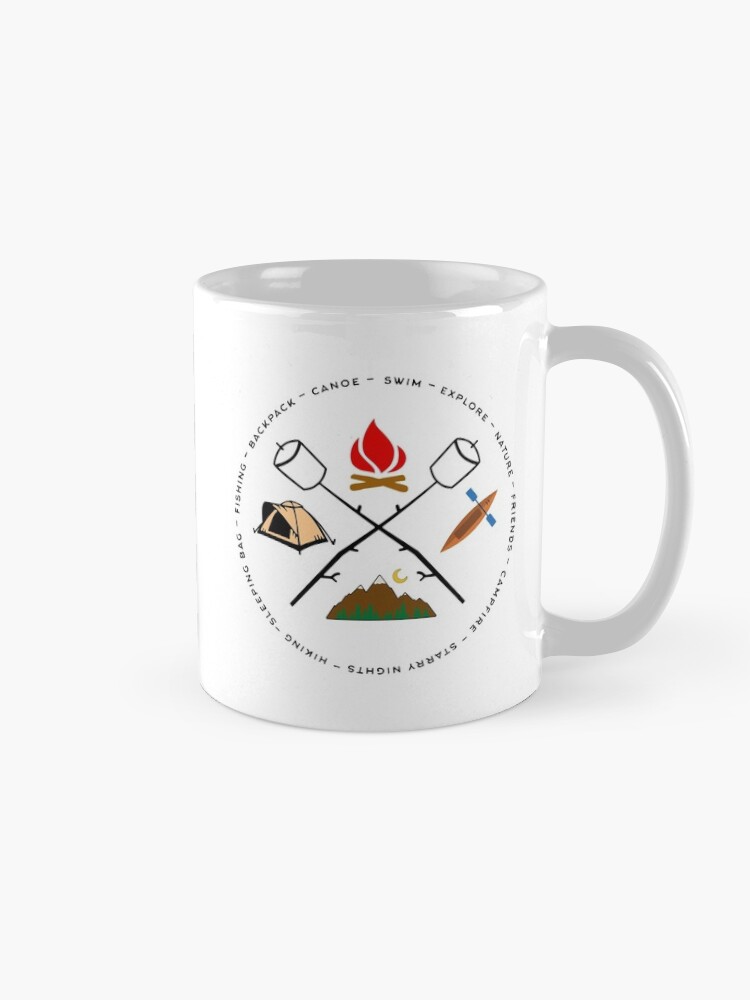 Alternate view of Campground Bonfire Marshmallow Rowboat Oar Lodge. Mug