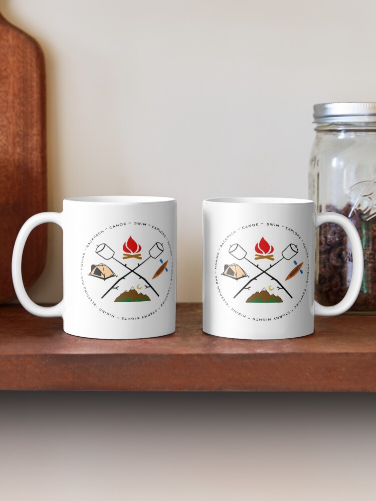 Alternate view of Campground Bonfire Marshmallow Rowboat Oar Lodge. Mug