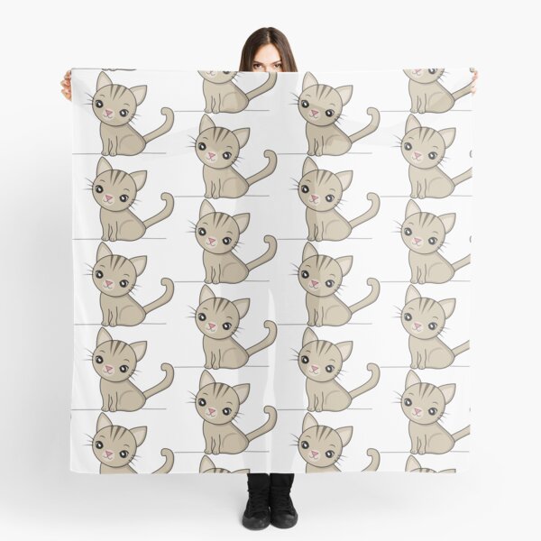 Cute cat - beige Scarf
