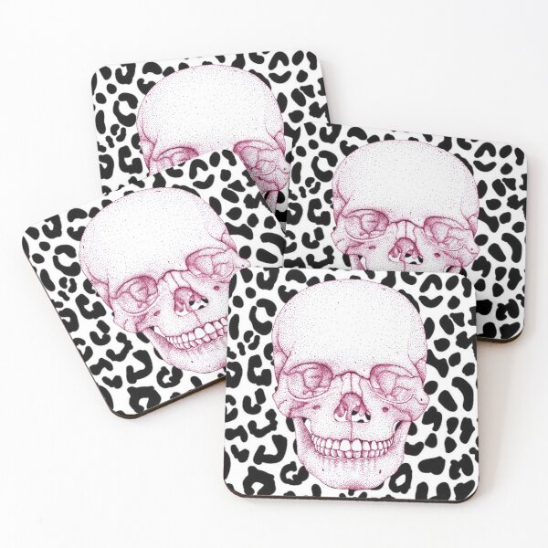Item preview, Skull with Cheetah print background designed and sold by Flower Magic .