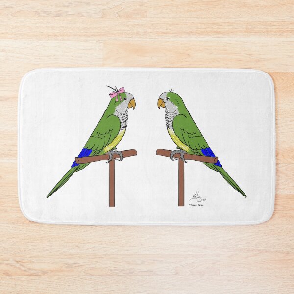 Item preview, Crazy Bird Lady with Quaker Parrots designed and sold by Laughing Parrot Studio.