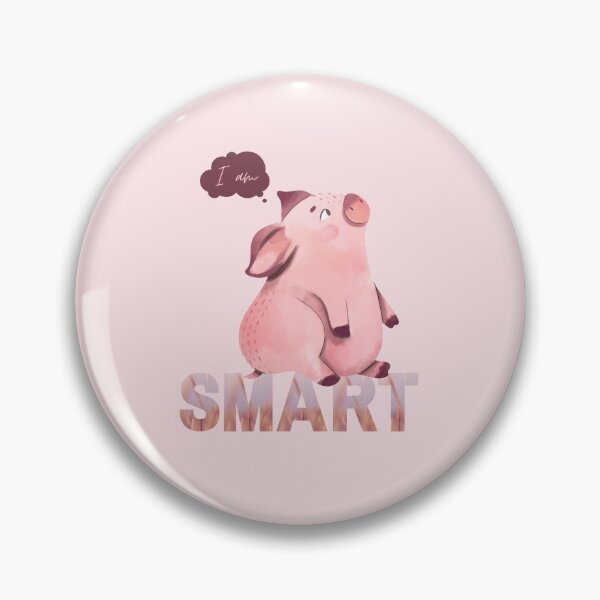 Item preview, Smart | Pig | I am | Positive Affirmations | Affirmed Art designed and sold by AffirmedStudio.