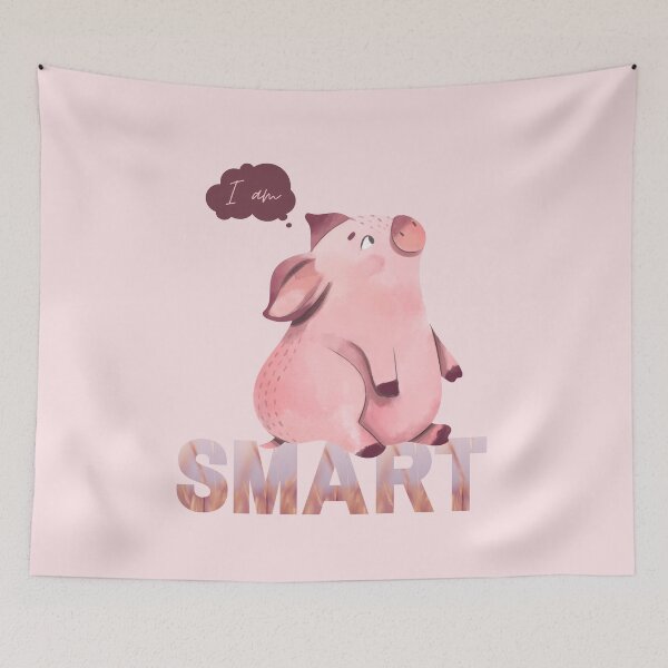 Item preview, Smart | Pig | I am | Positive Affirmations | Affirmed Art designed and sold by AffirmedStudio.
