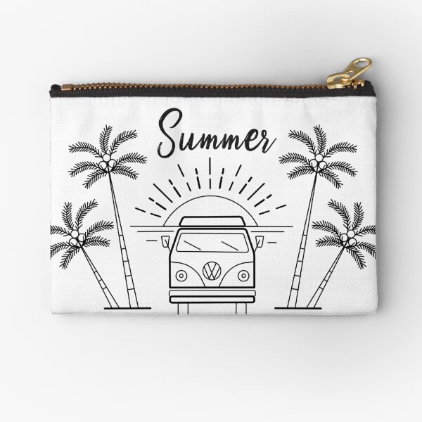 Summer camping palms Zipper Pouch