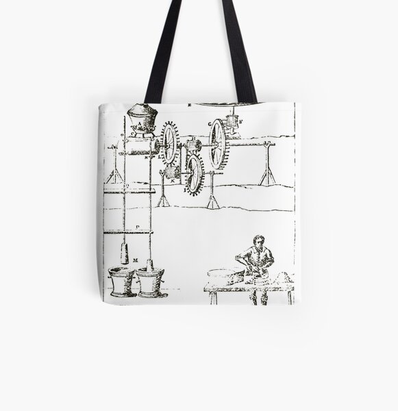 Ancient Steam Machine All Over Print Tote Bag