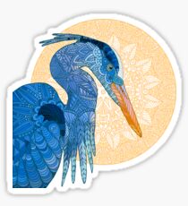 Egret Sun Sticker