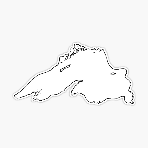 Lake superior outline Sticker for Sale by Sydney Watson
