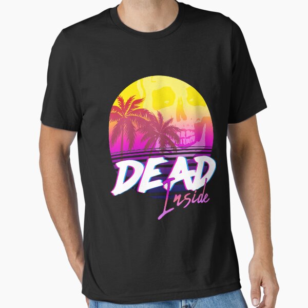 Dead Inside - Vaporwave Miami Aesthetic Spooky Mood Essential T-Shirt