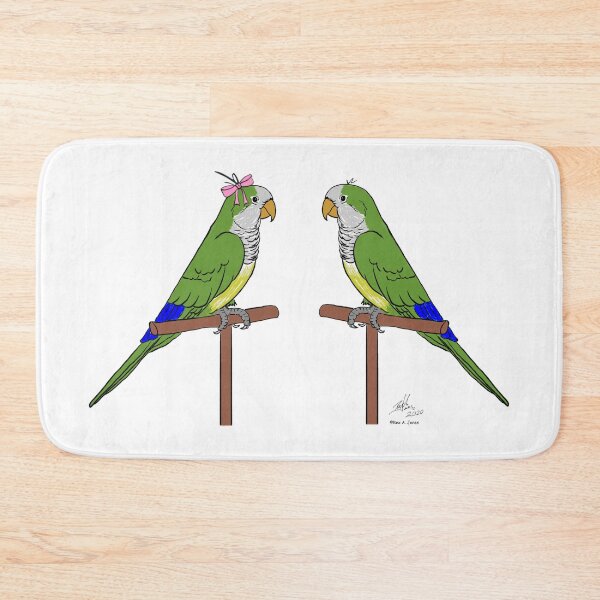 Item preview, Crazy Bird Person with Quaker Parrots designed and sold by Laughing Parrot Studio.