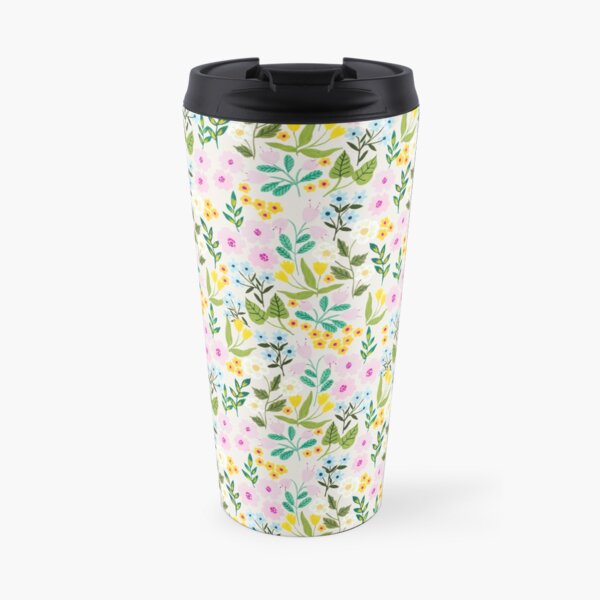 Floral Pattern Travel Mug