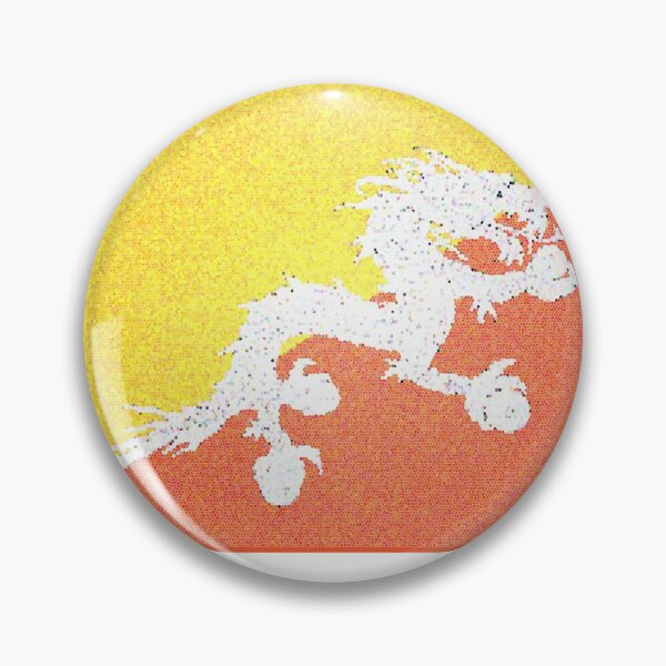 Item preview, Bhutan Flag Stained Glass Effect National Pride Design designed and sold by merchhost.