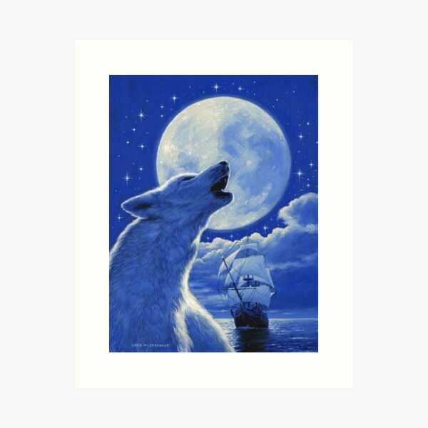 White Wolf - Art by Greg Hildebrandt Art Print