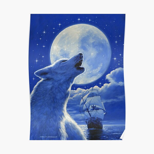 White Wolf - Art by Greg Hildebrandt Poster