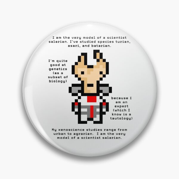 Item preview, Mass Effect Pixel Art - Mordin - I Am The Very Model of a Scientist Salarian designed and sold by DesignsByToni.