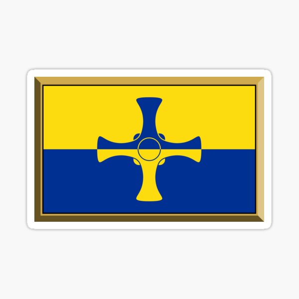 Item preview, County Durham Flag Gifts, Stickers & Products (GF) designed and sold by mpodger.