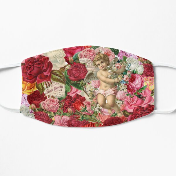 Victorian Cherub and Roses Chintzy Scrapbook Collage by Moose Disco Flat Mask