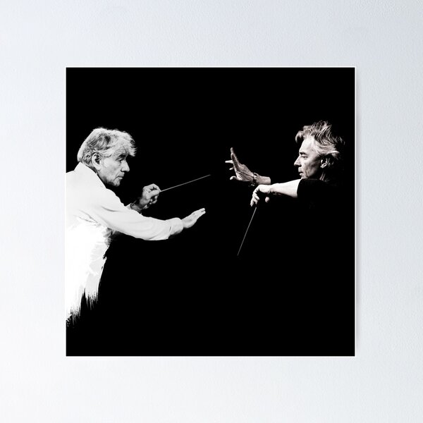 Vista previa del artículo con la obra «Karajan contra Bernstein», diseñado y vendido por vivalarevolucio.