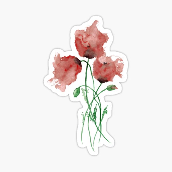 Mohnblüten Sticker