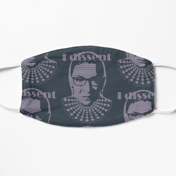RBG RUTH BADER GINSBURG Notorious Rbg feminism Poster Supreme court face mask Flat Mask