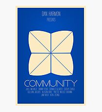 Community - Minimalist Movie Posters Photographic Print