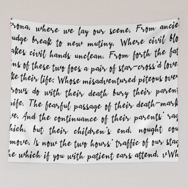 Item preview, Romeo and Juliet Prologue Cursive Text designed and sold by Sarah Lopez.
