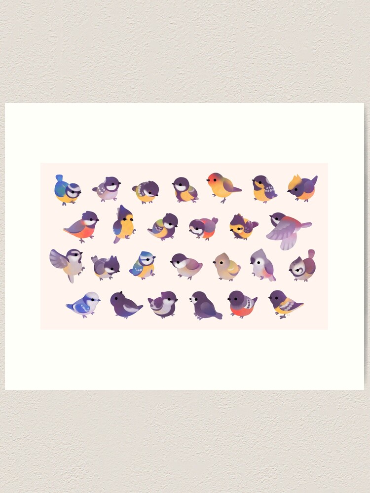Alternate view of Little bird (Paridae) Art Print