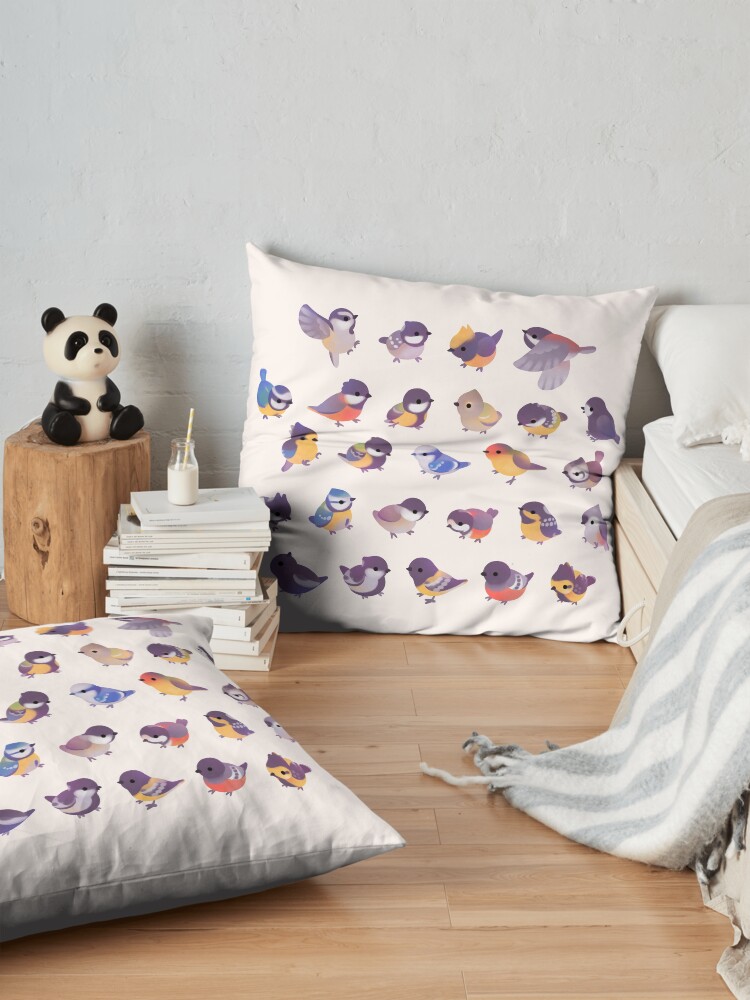 Alternate view of Little bird (Paridae) Floor Pillow
