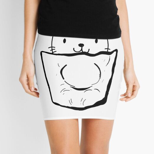 Pocket cat Mini Skirt